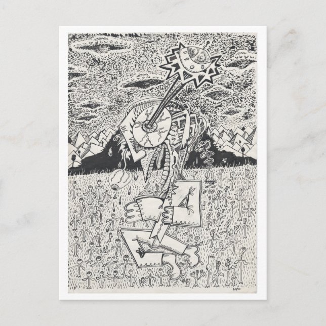 Postal La invasión extranjera, o, La semilla, de Brian Be (Anverso)