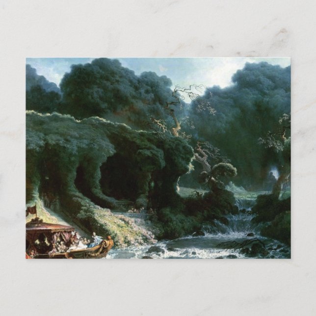Postal La isla del amor de Jean Honore Fragonard Postca (Anverso)