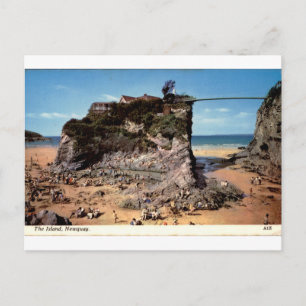 Postal La Isla Vista de Playa Vintage Newquay