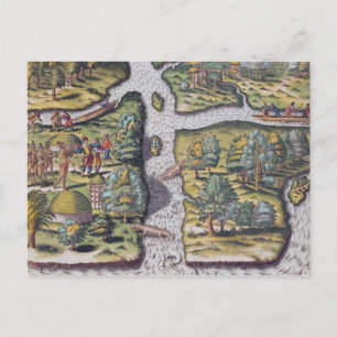 Postal La izquierda francesa en Fort Charles sufriendo