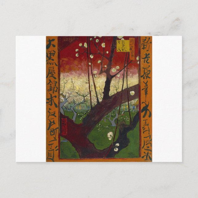 Postal La japononaiserie de Van Gogh después de Hiroshige (Anverso)