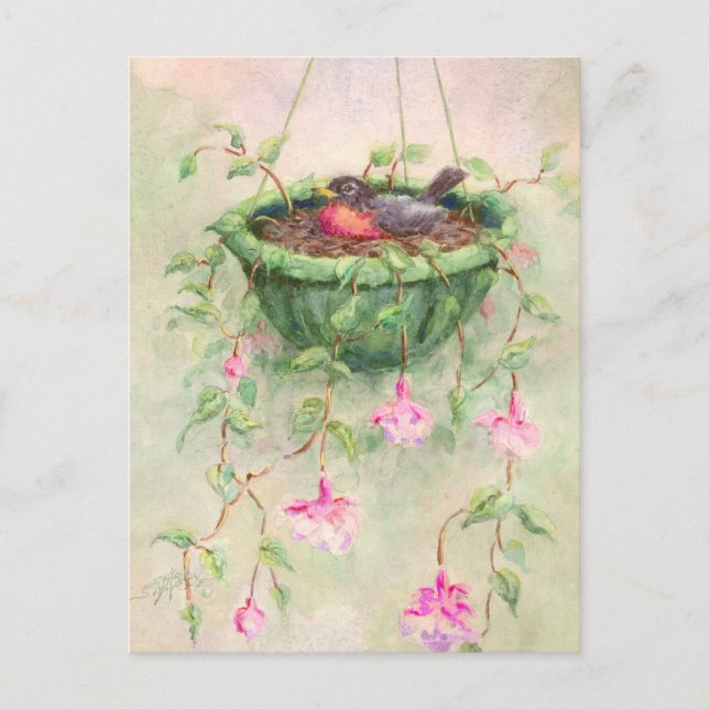 Postal La JERARQUÍA del PETIRROJO de SHARON SHARPE (Anverso)