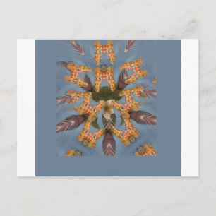 Postal La jirafa de Kaleidoscope Mandala: Resumen de arte
