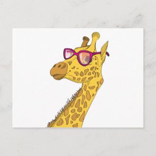 Postal La jirafa hipster