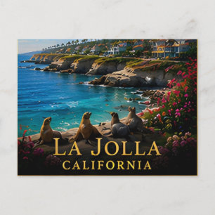Postal La Jolla California Costa Pacífica & Acantilados �