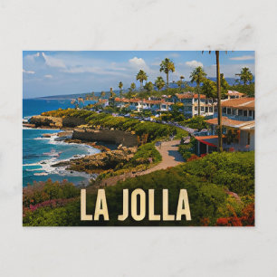Postal La Jolla California Pueblo Costero Viaje