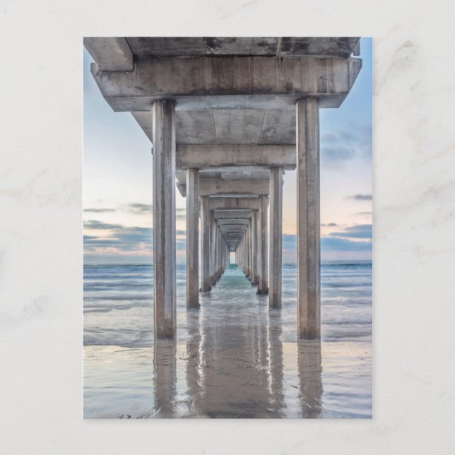 Postal La Jolla, Scripps Pier (Anverso)