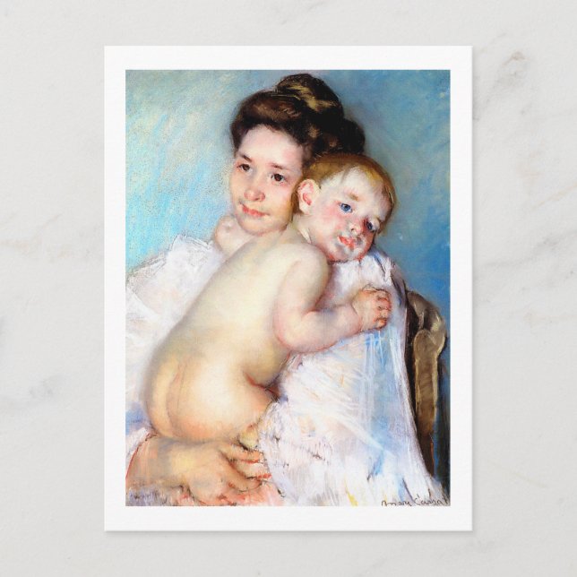 Postal La joven madre, Cassatt (Anverso)