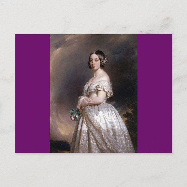Postal La joven reina Victoria (Anverso)