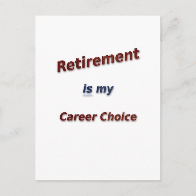 Postal ¡La jubilación es mi opción profesional! (Anverso)