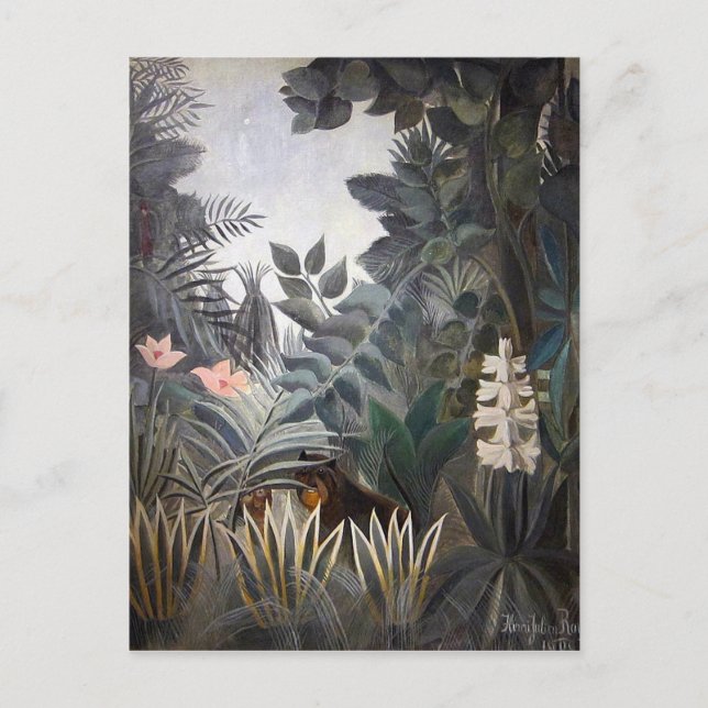 Postal La jungla ecuatorial (Anverso)