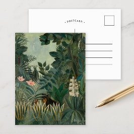 Postal La jungla ecuatorial | Henri Rousseau