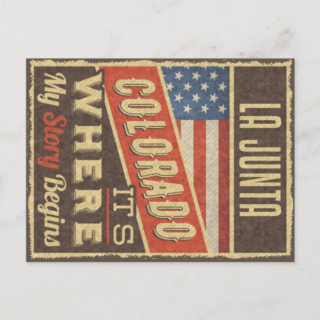Postal La Junta Colorado (Anverso)