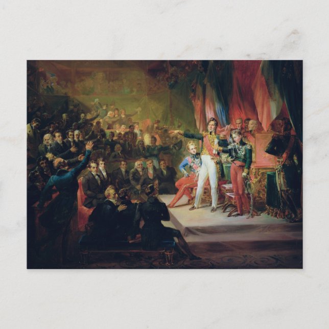 Postal La juramentación de Louis-Philippe (Anverso)