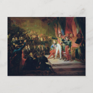 Postal La juramentación de Louis-Philippe