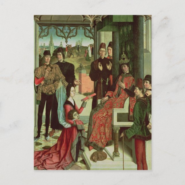 Postal La justicia del emperador Otto: Juicio por incendi (Anverso)