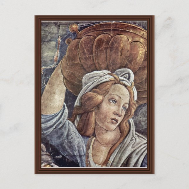 Postal La Juventud De Moisés, Detalle De Botticelli Sandr (Anverso)