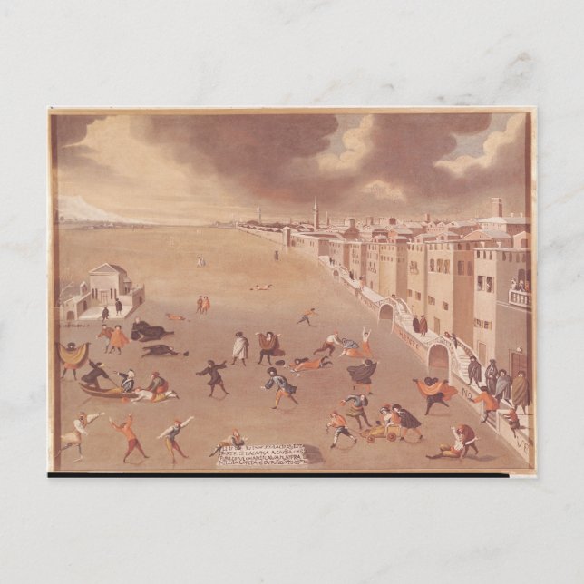 Postal La laguna congelada en 1708 (Anverso)