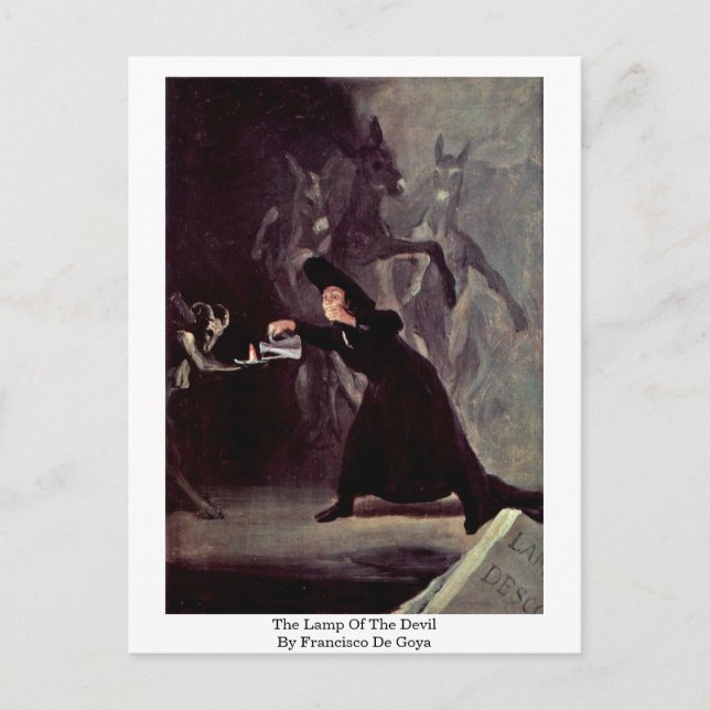 Postal La Lámpara Del Diablo De Francisco De Goya (Anverso)