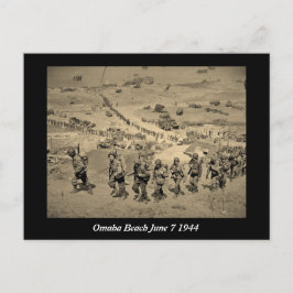 Postal La Larga Línea Desde La Playa De Omaha