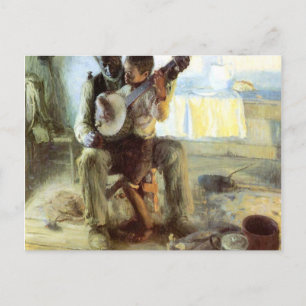 Postal La Lección Banjo De Henry Ossawa Tanner
