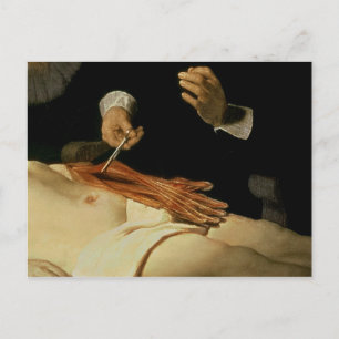 Postal La lección de anatomía del Dr. Nicolaes Tulp, 1632