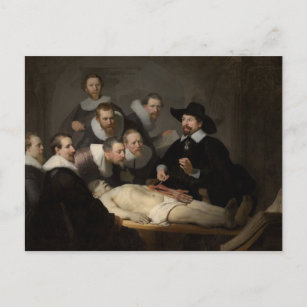 Postal La lección de anatomía del Dr. Tulp de Rembrandt P