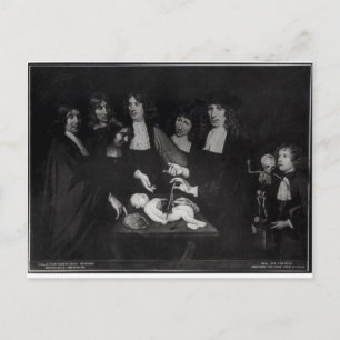 Postal La lección de anatomía del profesor Frederik