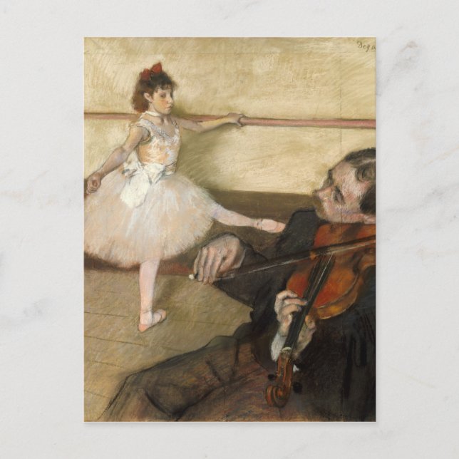 Postal La lección de baile - Edgar Degas (Anverso)