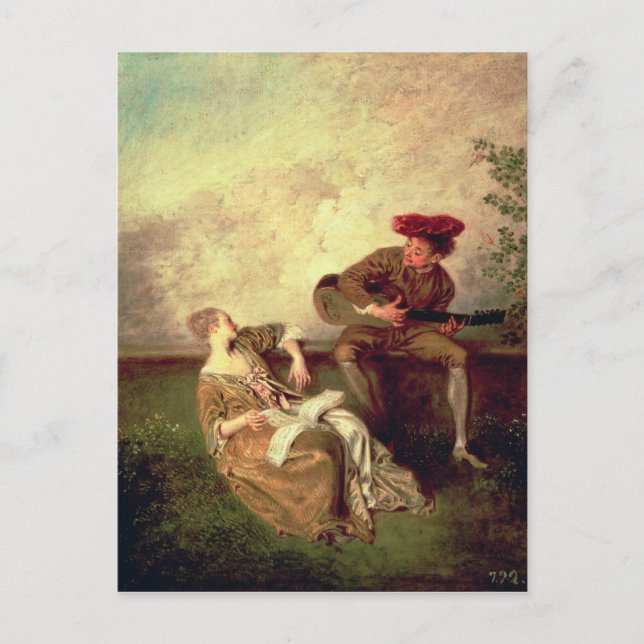 Postal La lección de canto (Anverso)