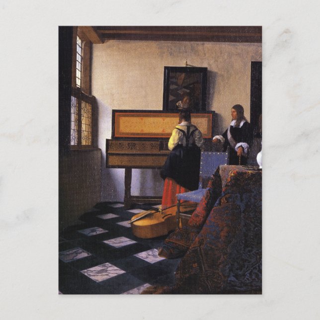 Postal La lección de música (Anverso)