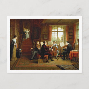 Postal La lección de música