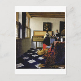Postal La lección de música de Johannes Vermeer