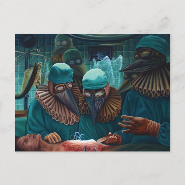 Postal La leçon d'anatomie (Anverso)