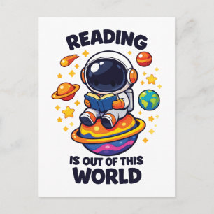 Postal La lectura está fuera de este mundo