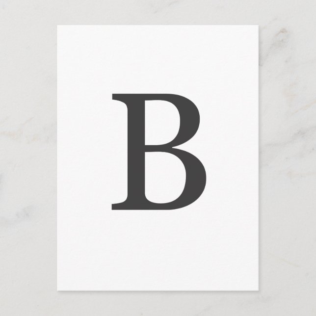 Postal "la letra B" (Anverso)