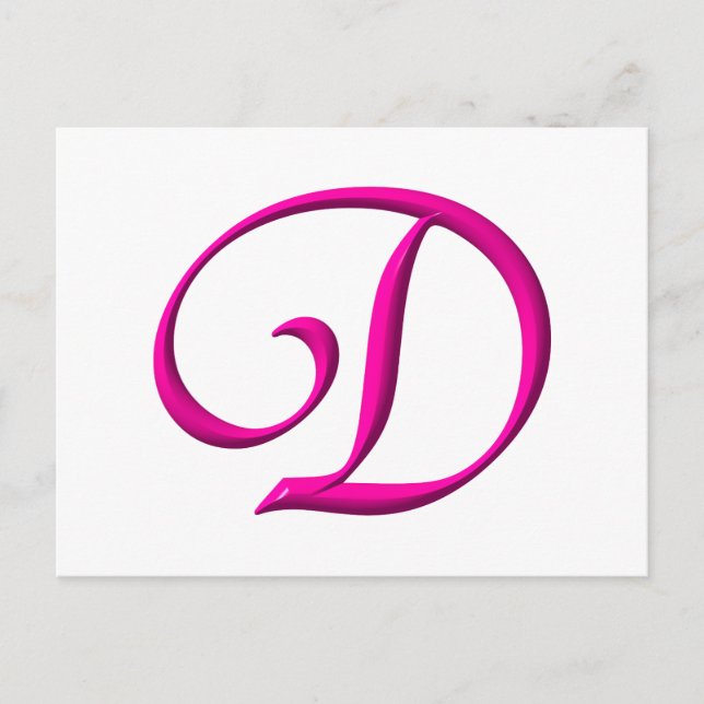 Postal La letra D (Anverso)