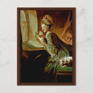Postal La letra de amor, por Fragonard, Jean Honoré