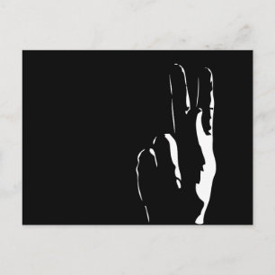 Postal la letra K en lenguaje de signos