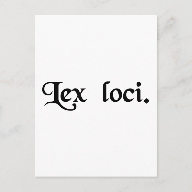 Postal La ley del lugar. (Anverso)