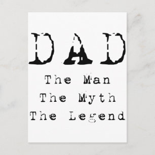 Postal La leyenda del mito del hombre de papá