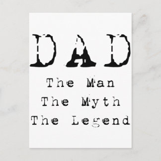 Postal La leyenda del mito del hombre de papá