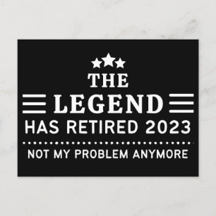 Postal La leyenda se ha retirado 2023 Ya no es mi problem