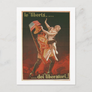 Postal La libertad de los liberadores Poster de propagand