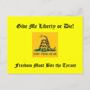Postal La libertad debe matar al tirano