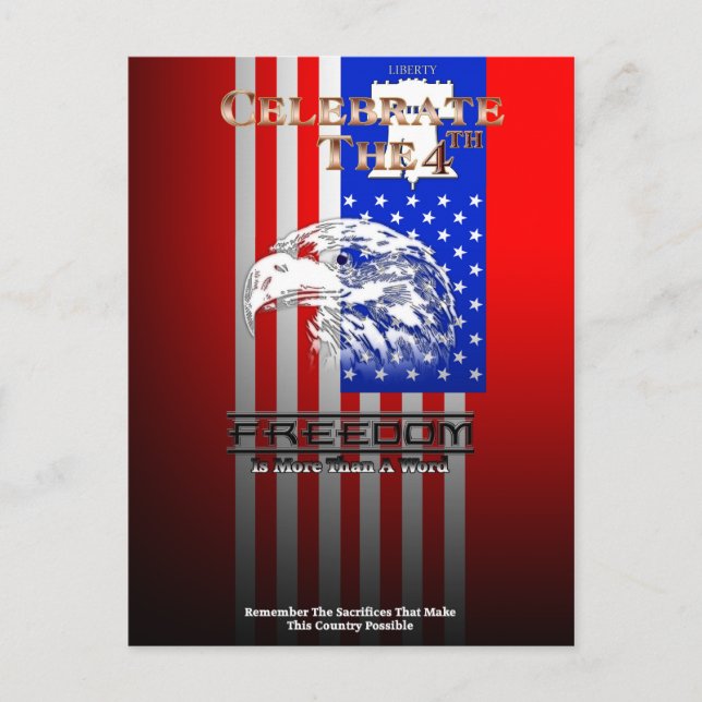 Postal La Libertad Es Más Que Una Postcarta De Palabra Li (Anverso)