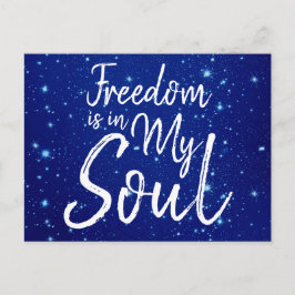 Postal La libertad está en mi alma