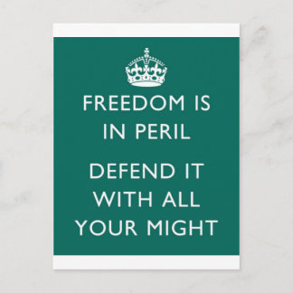 Postal La libertad está en peligro