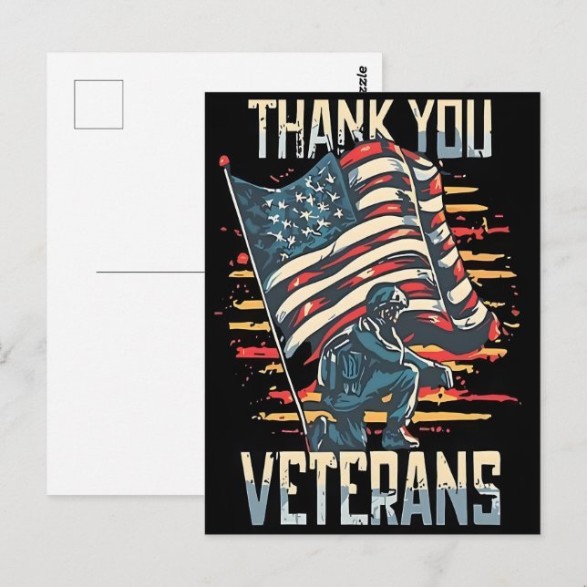 Postal La libertad no es libre—Gracias a un veterano 2025 (Anverso / Reverso)