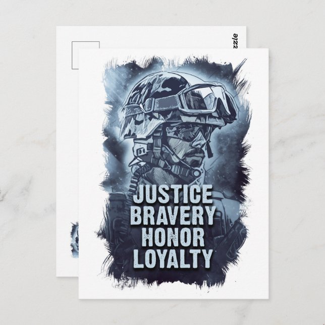 Postal La libertad nunca es una cita militar y militar li (Anverso / Reverso)